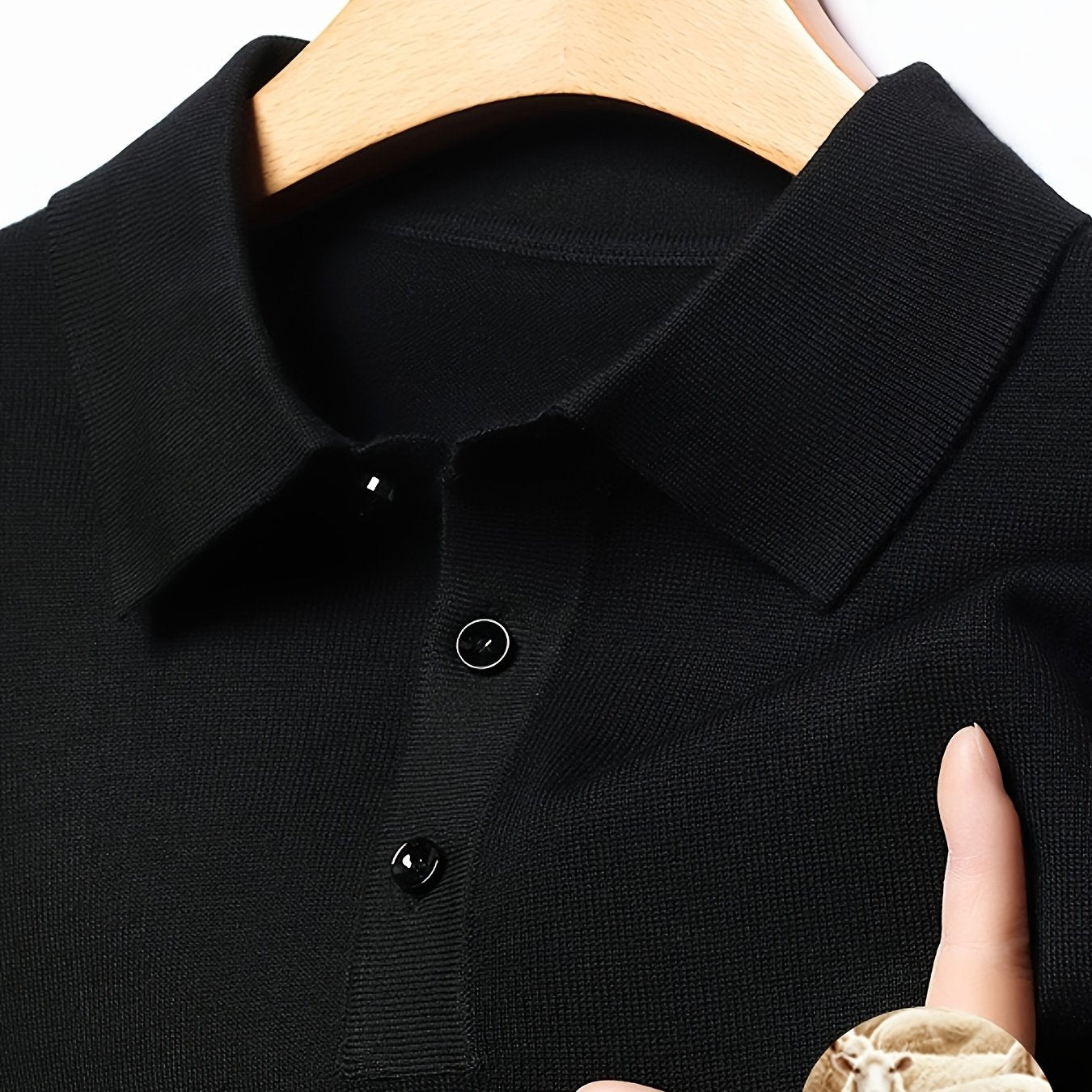 Emile Autumn and Winter 420g Knit Sweater Men's Pullover Long Sleeve Wool Shirt