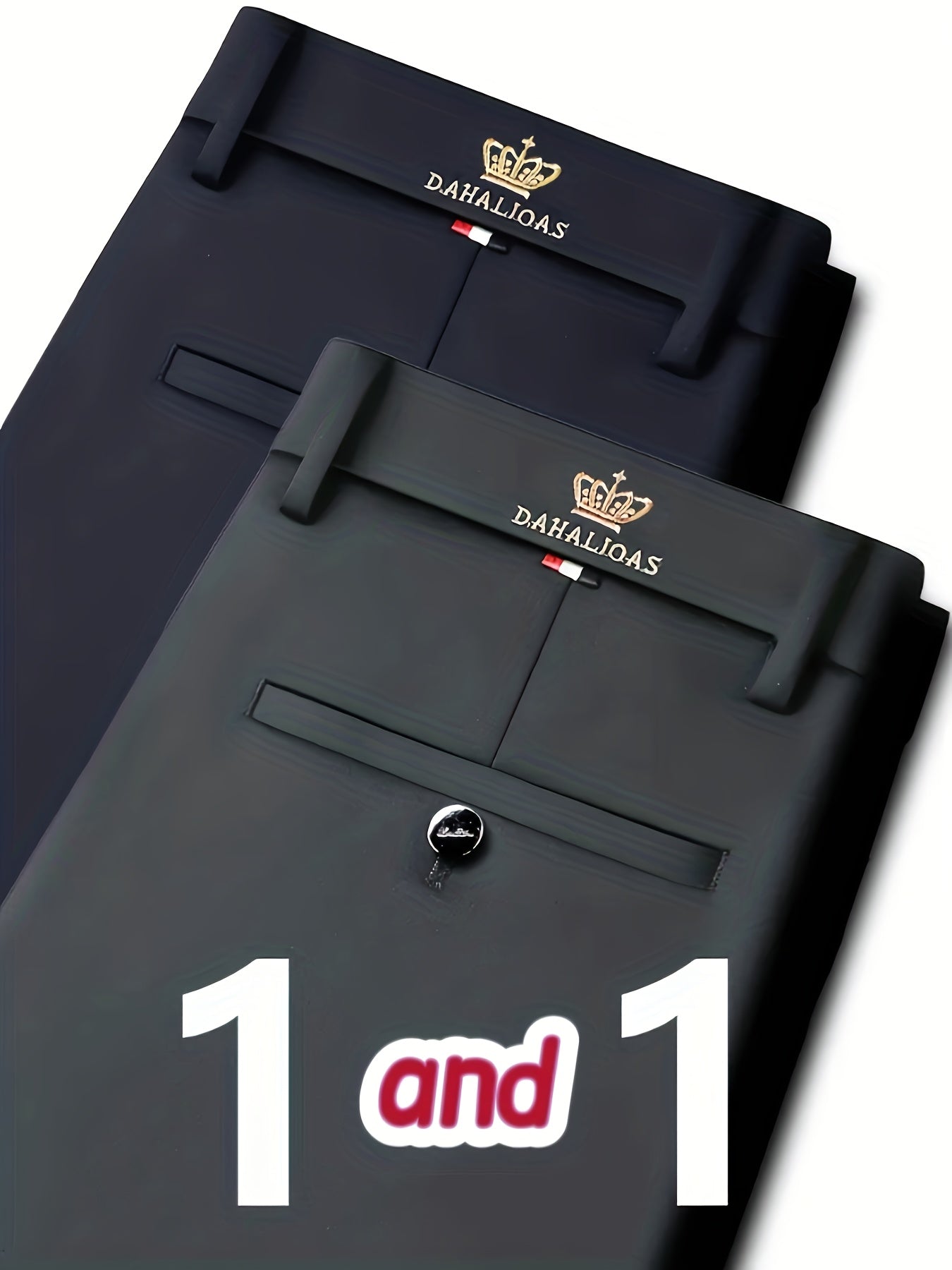 Pantalon formel et business pour homme – extensible, infroissable, taille mi-haute avec fermeture à boutons, toutes saisons, élégant noir, idéal bureau et tenue professionnelle, design brodé