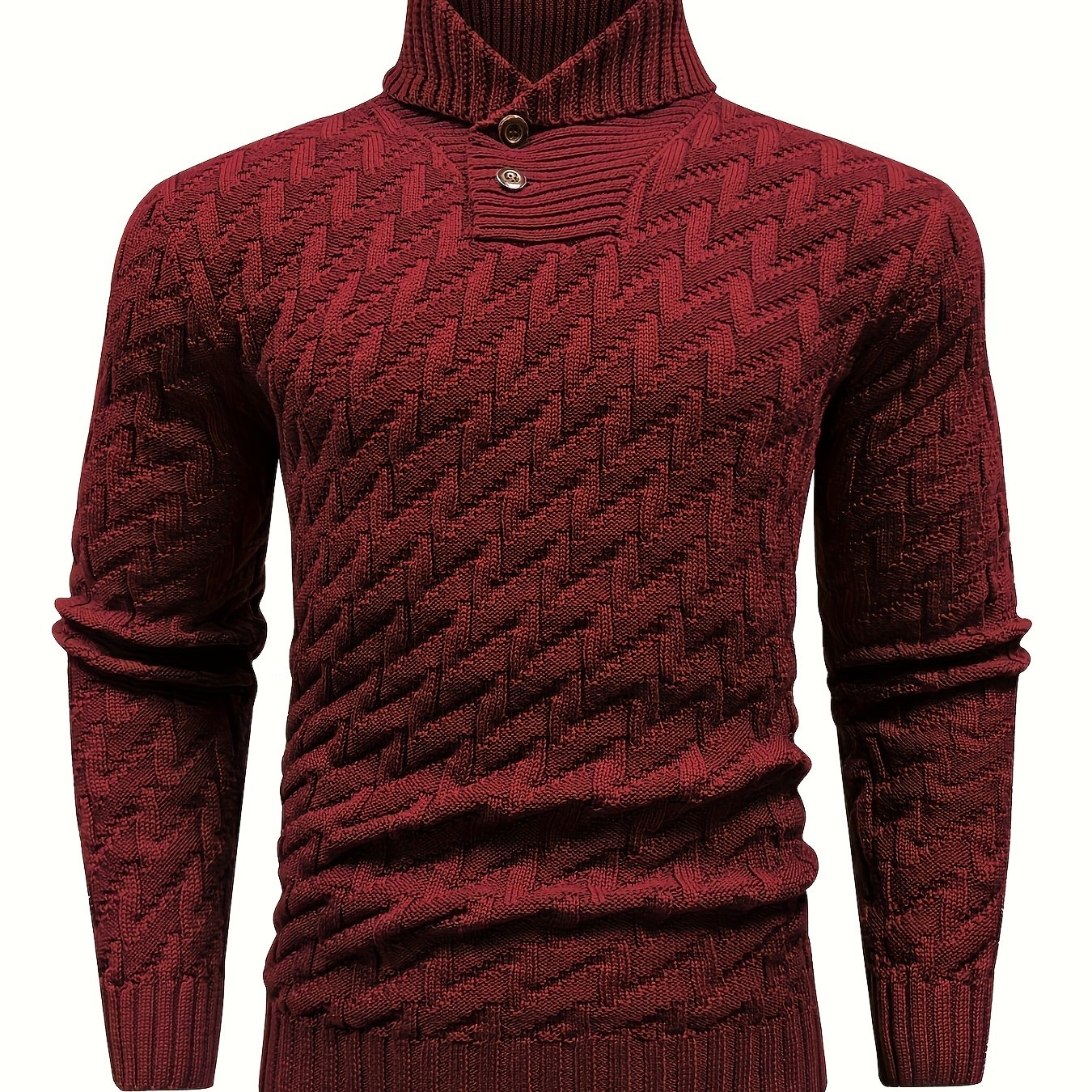 Men'S Stylish Pullover Sweater with a Collar for Commuting in Solid Colors.