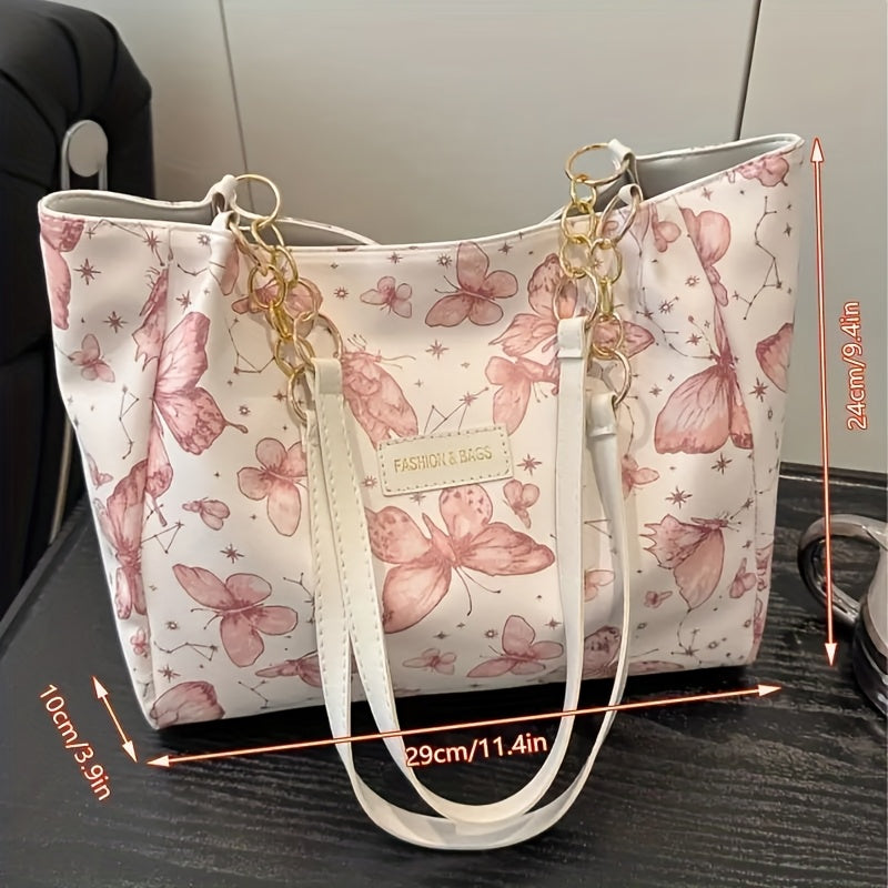 Sac Cabas Chic en Toile à Motif Floral avec Bandoulière Amovible – Spacieux et Stylé, Sac à Épaule pour Femmes, Fermeture Éclair, Motif Animal, Toile Durable | Sac Quotidien Élégant | Fermeture Éclair Sécurisée