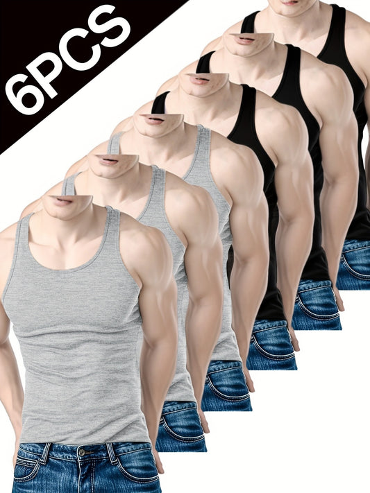 Lot de 6 Débardeurs Sans Manches Homme