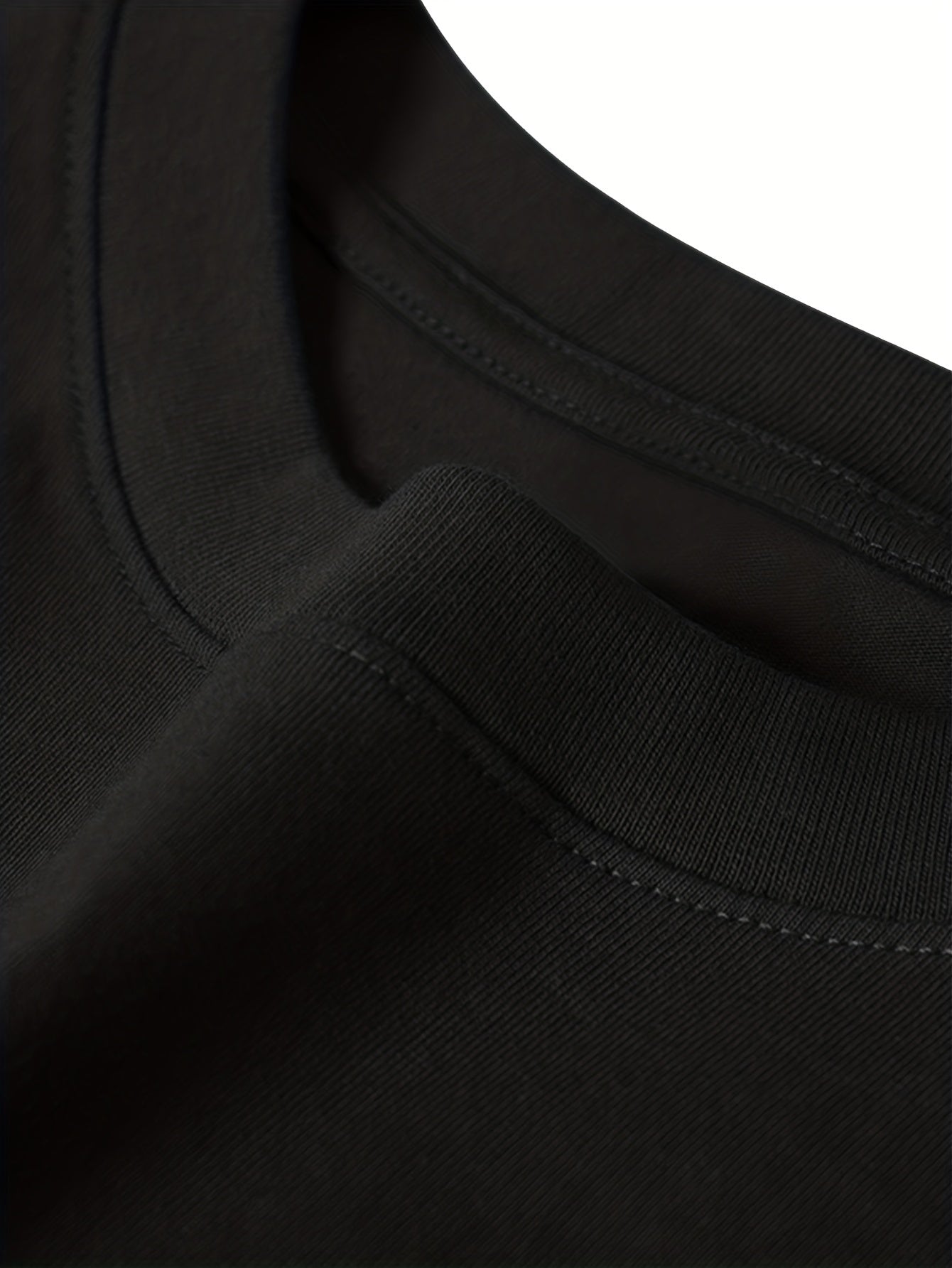 Colorful Hand Print Pattern Men's Trendy Long Sleeve Crew Neck T-shirt, Spring Fall