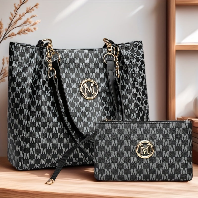 Sac fourre-tout élégant pour femmes – grande capacité, ferrures dorées, fermeture zippée, durable et facile à nettoyer, adapté usage quotidien professionnel et décontracté