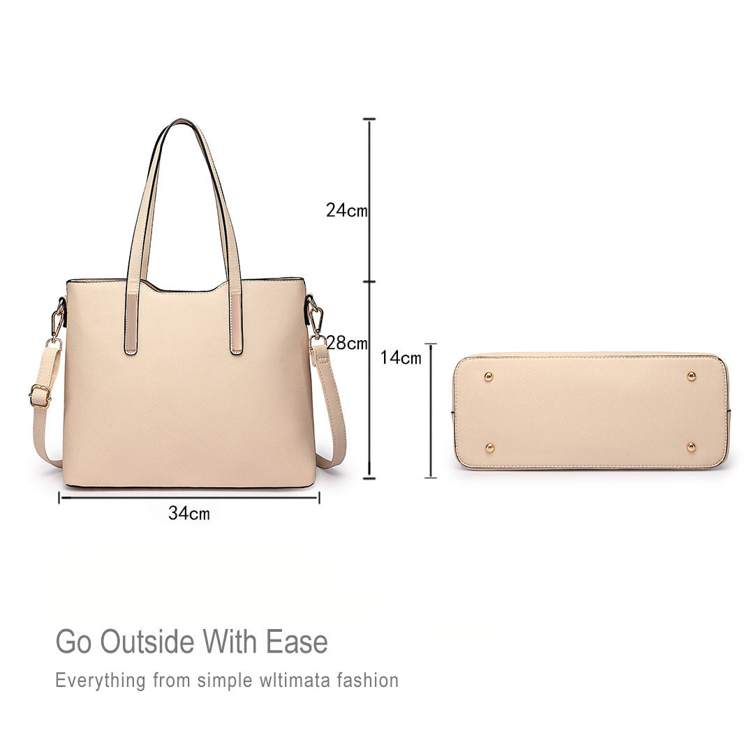 Set de 3 Sacs Cabas Misslulu en Cuir PU – Sac à Main, Sac à Épaule et Sac d’École pour Femmes