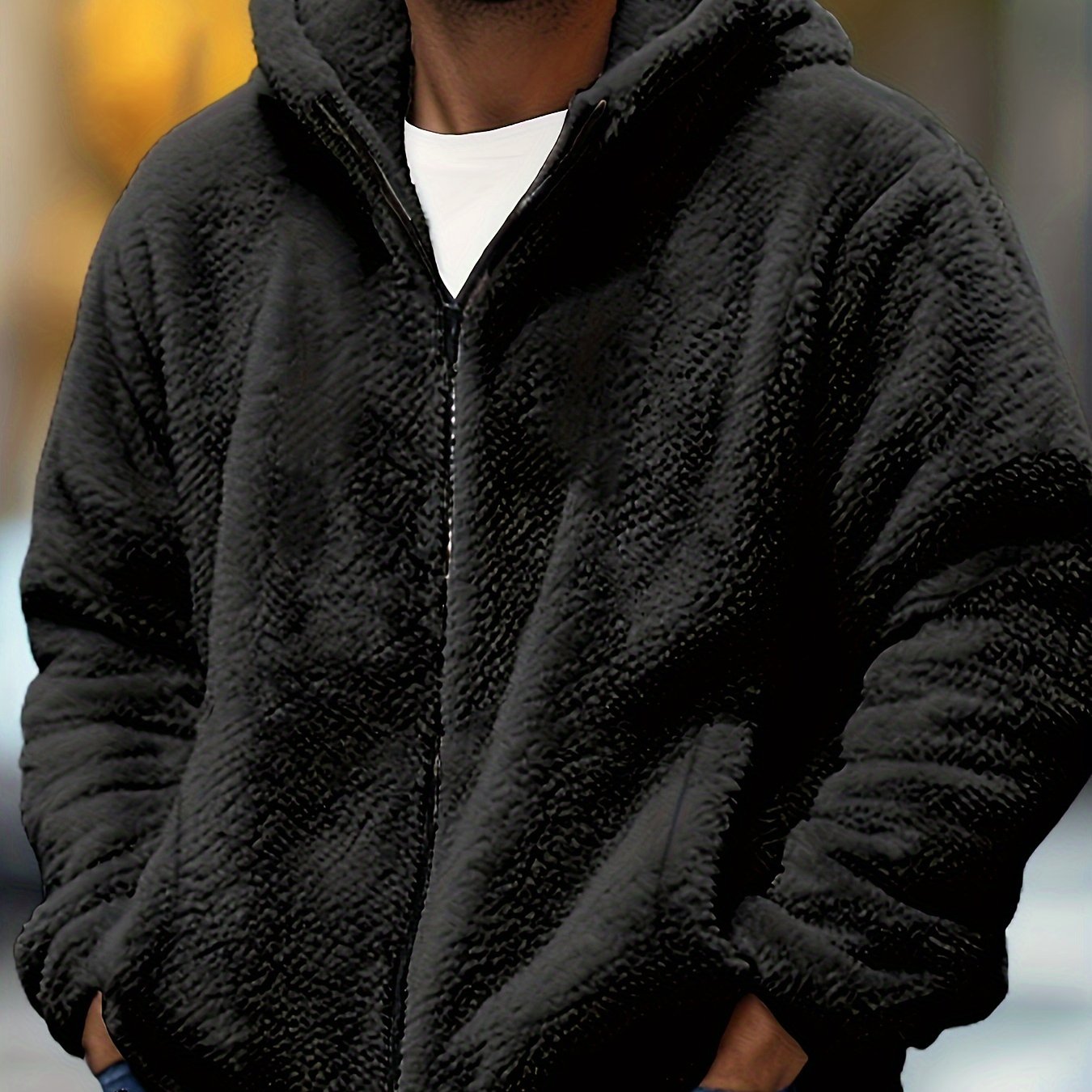 Veste à Capuche Homme Grande Taille – Gris Clair Hiver