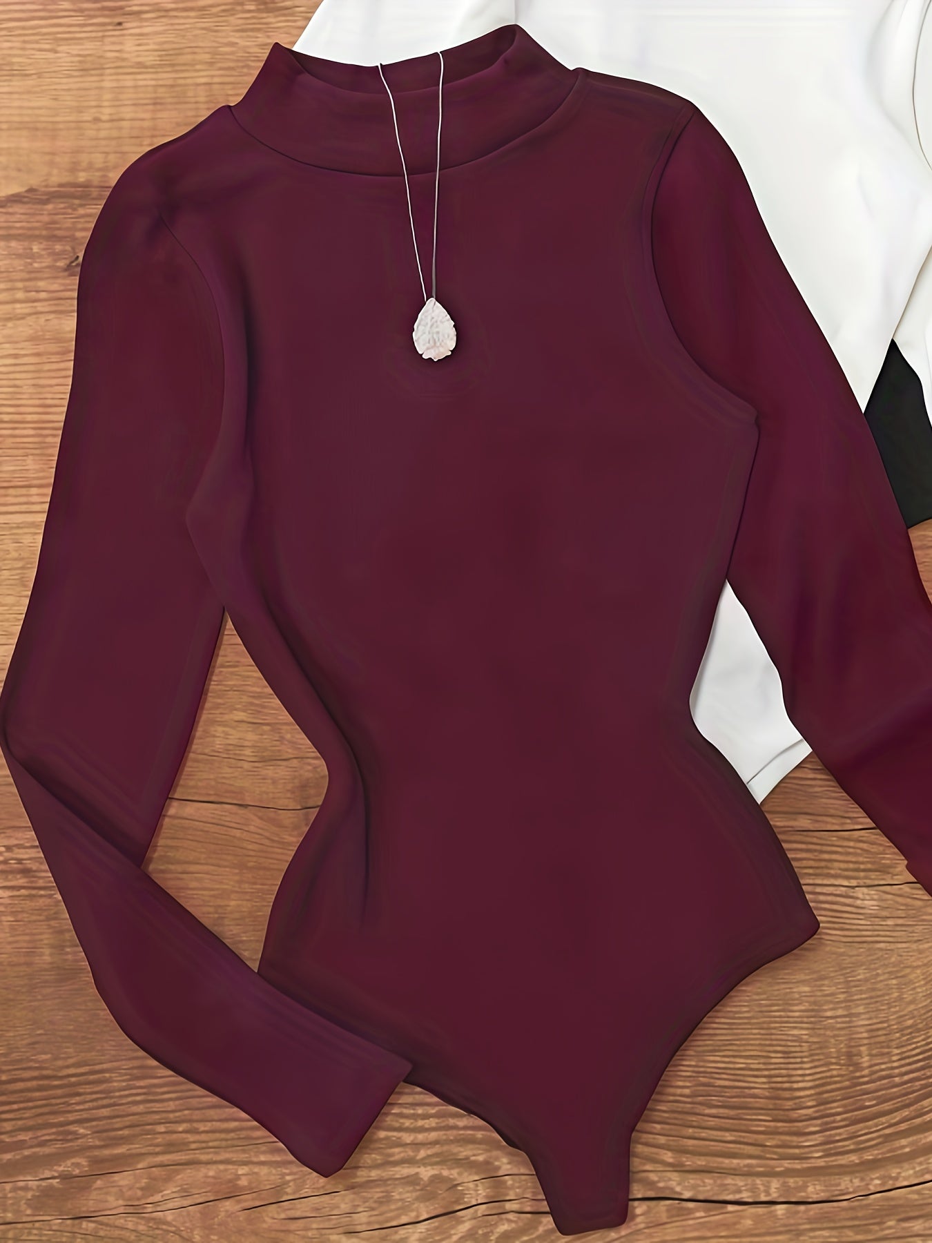 Ensemble 3 pièces de Body Femme à Col Montant Élégant - Sous-vêtement Semi-Transparent et Extérieur, Tenue Gainante Chaude pour l’Hiver, Lavable en Machine, Idéal pour l’Automne/Hiver