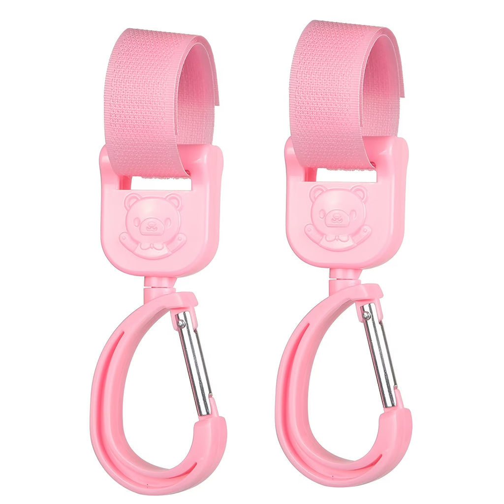 2-Pack 360° Rotating Stroller Hooks – Universal Multi-Purpose Hooks for Diaper Bags, Handbags & Baby Essentials