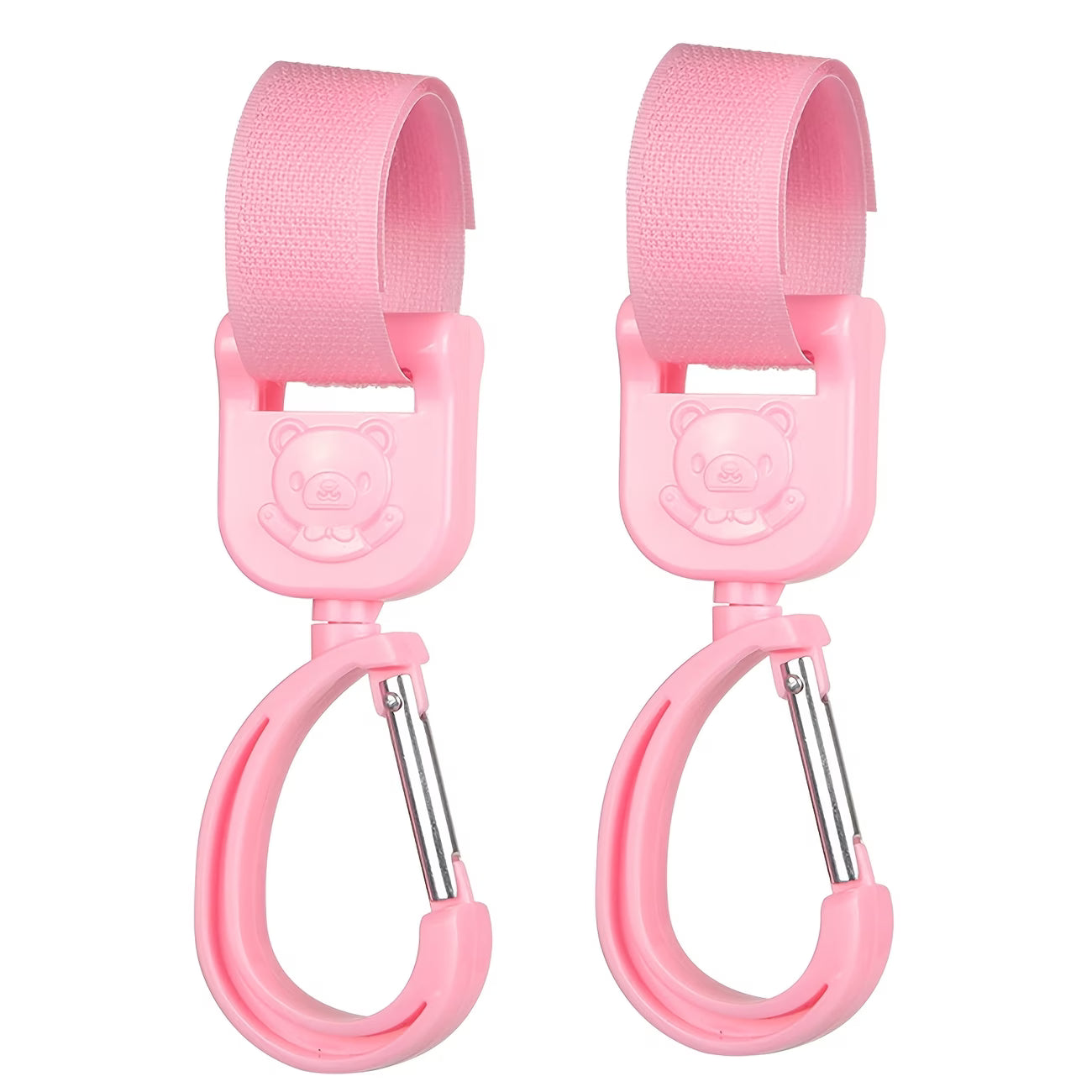 2-Pack 360° Rotating Stroller Hooks – Universal Multi-Purpose Hooks for Diaper Bags, Handbags & Baby Essentials