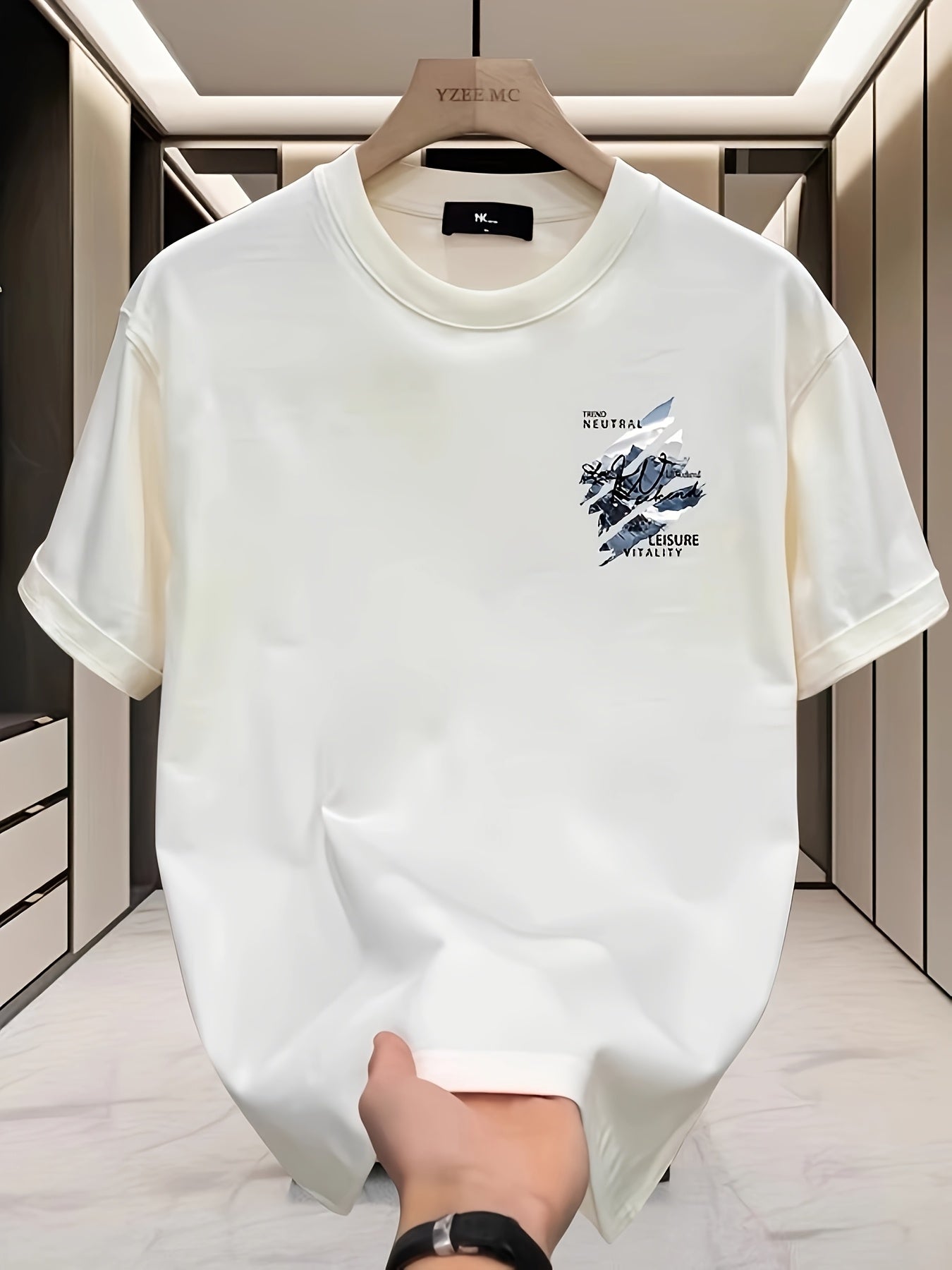 Men'S Summer New Loose-Fitting Short-Sleeve T-Shirt, Versatile Round Neck, Perfect for Casual Outfits.