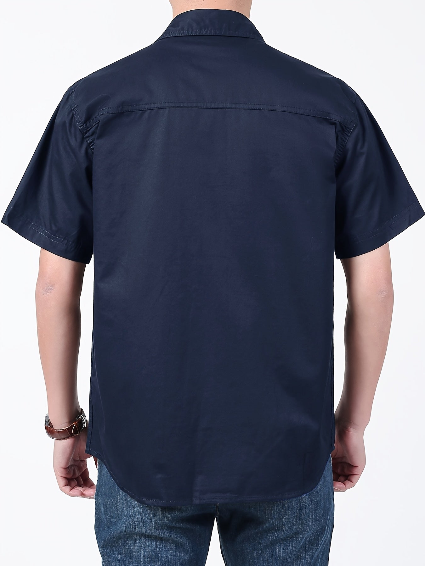 Summer New Men's Outdoor Casual Workwear Slim Fit Oversized Pocket Shirt