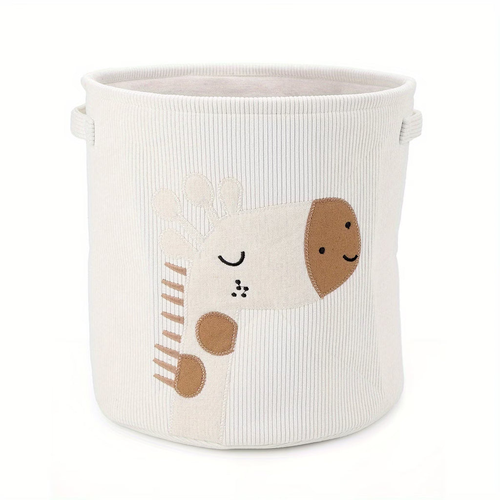 Large Cartoon Animal Storage Basket – Foldable Fabric Laundry & Toy Organizer
