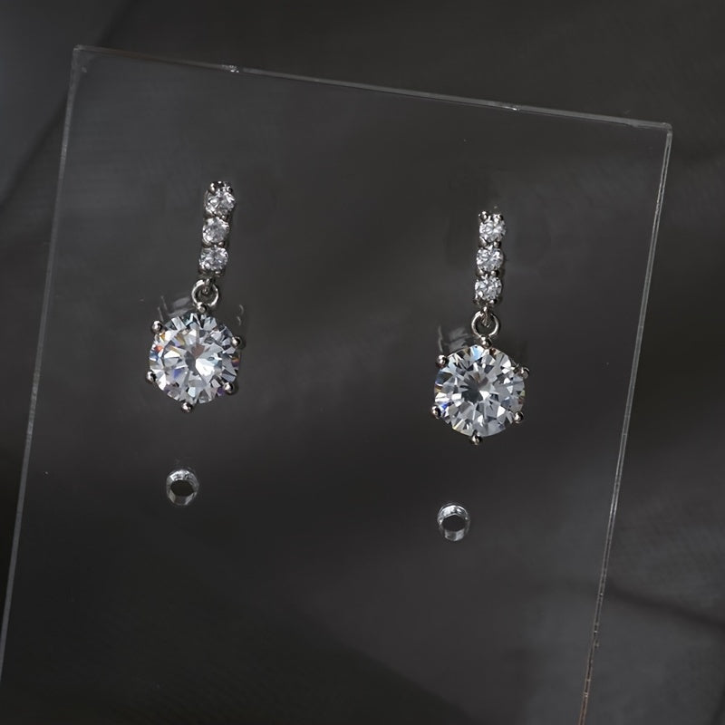 Boucles d’Oreilles Élégantes en Zircon – Pendantes et Stylées, Clous d’Oreilles Délicats et Raffinés