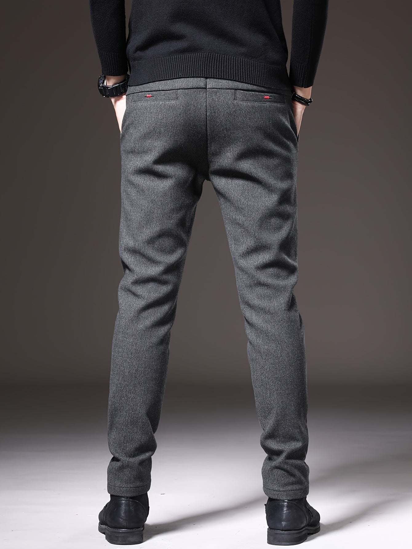 Pantalon Homme Automne 2024 – Coupe Droite, Style Décontracté et Business, Toutes Saisons