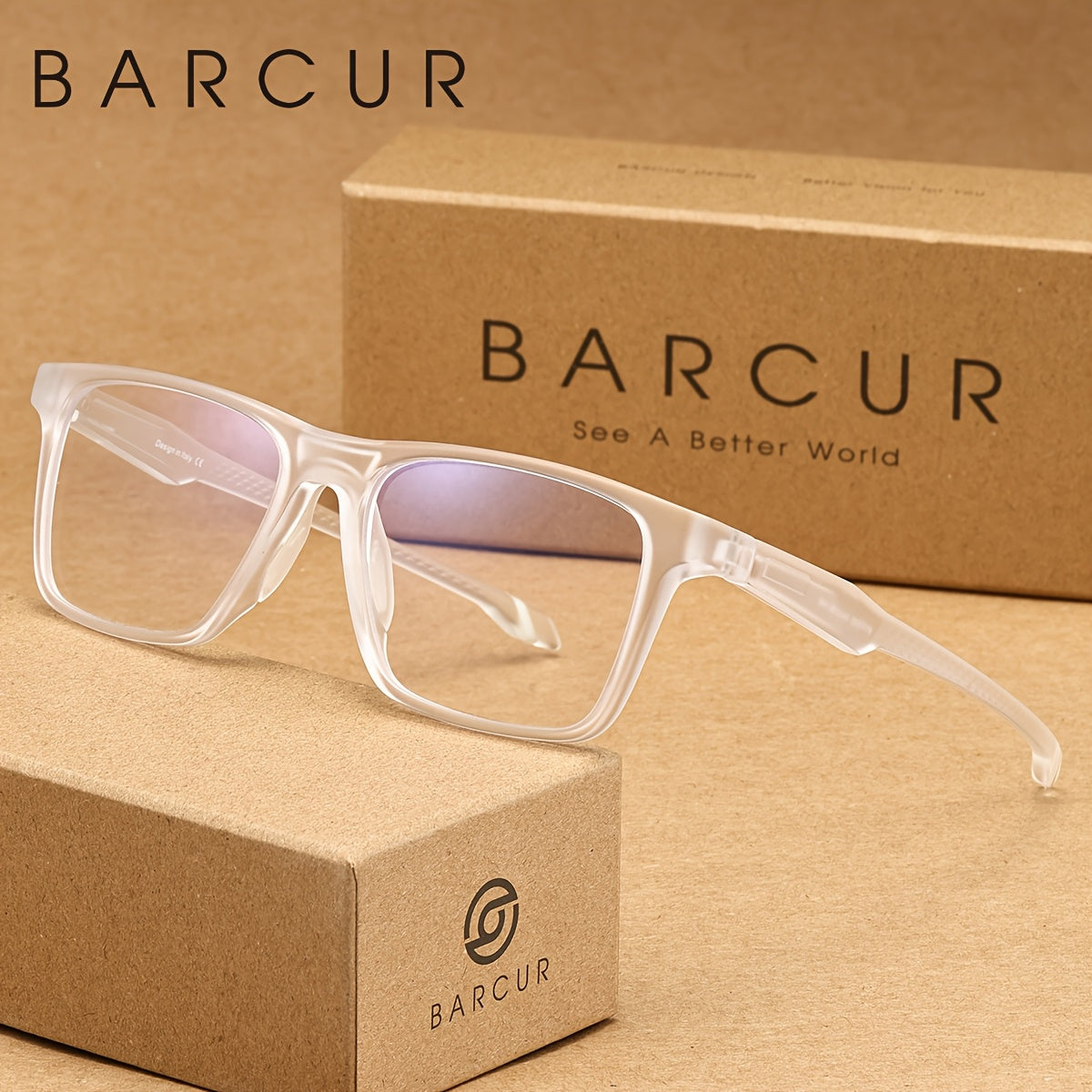 BARCUR Anti-Blue Light Glasses - Lightweight Non- Computer Glasses with Square Frame, Anti-Eye Strain for Office, Gaming, Online Classes - Men & Women, Ideal Gift