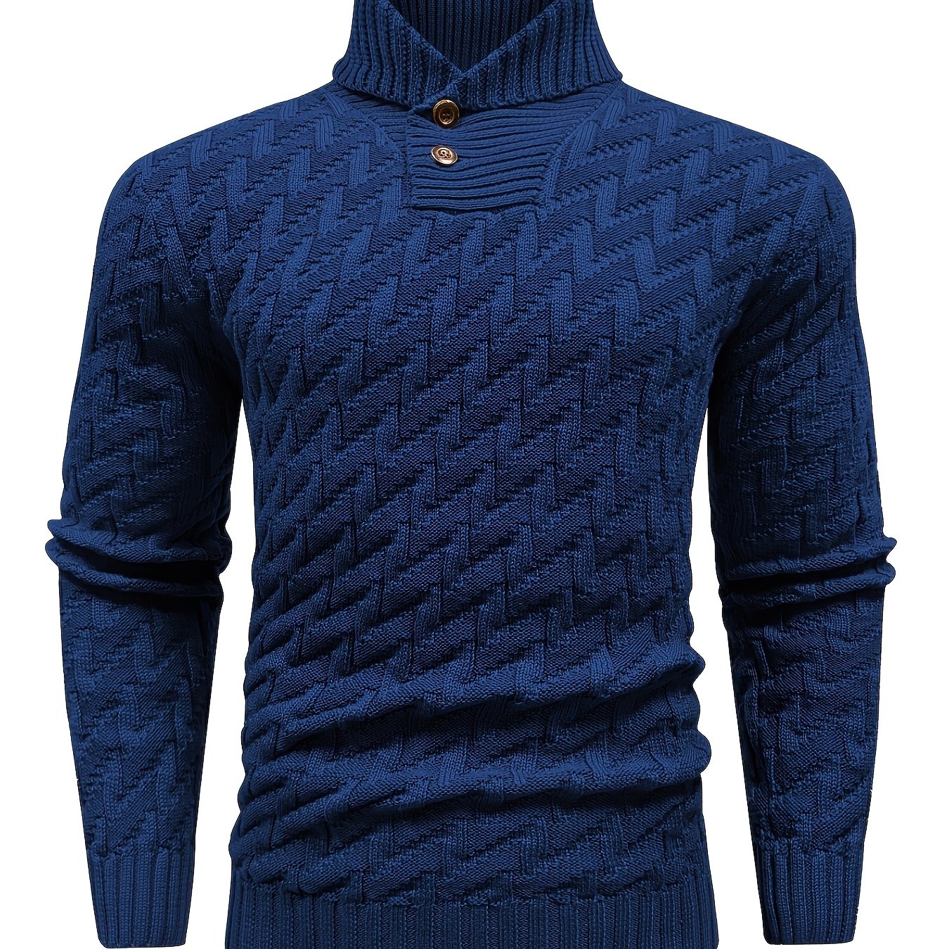 Men'S Stylish Pullover Sweater with a Collar for Commuting in Solid Colors.