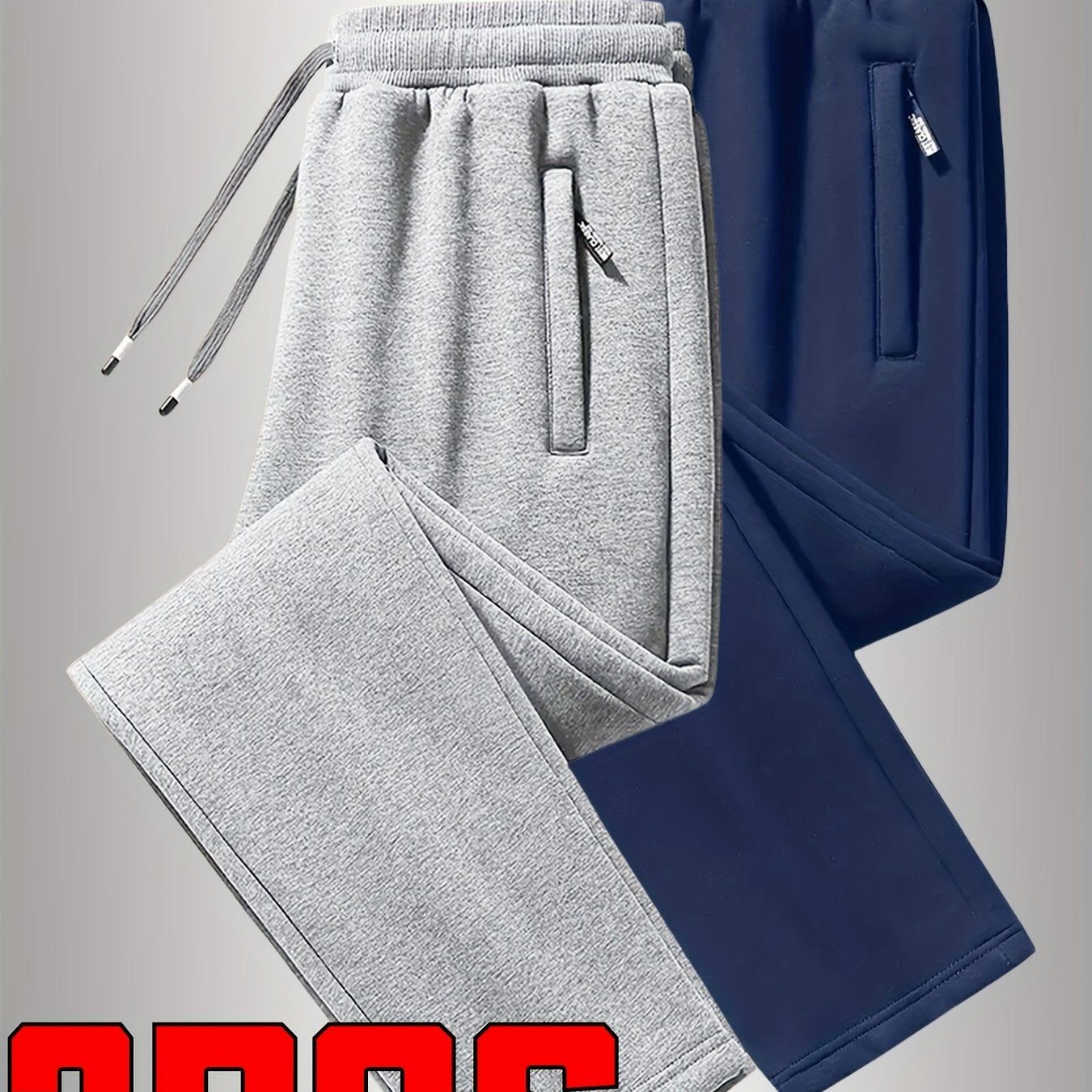 2pcs Pantalons Homme à Cordon – Automne/Hiver, Sport & Casual, Jogging Lâche