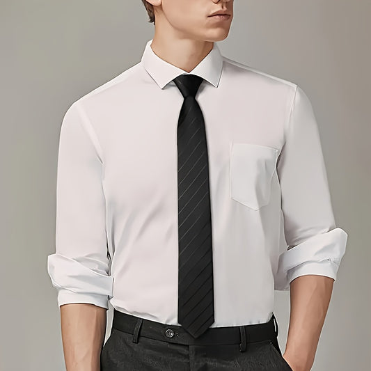 3pcs Cravates Homme – Polyester, Uni, Tissé, Bureau & Occasions Spéciales, Coffret Cadeau