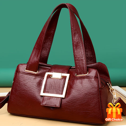 Sac Cabas Femme– Grande Capacité, Sangle Amovible, Ferrures Dorées, Multi-Compartiments avec Fermeture Zippée, Design Structuré Carré, Idéal Travail, Shopping et Voyage