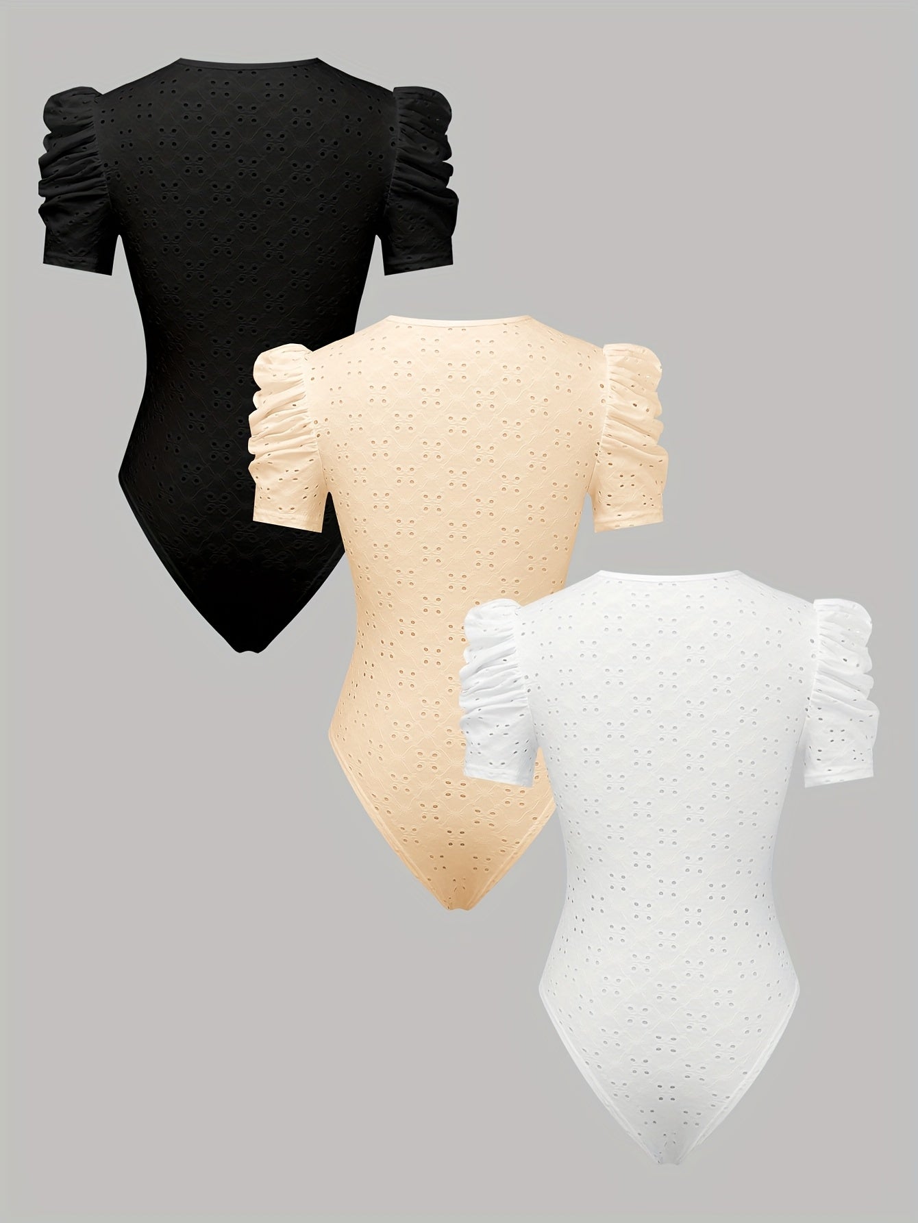 Lot de 3 camisoles femme en dentelle ajourée jacquard