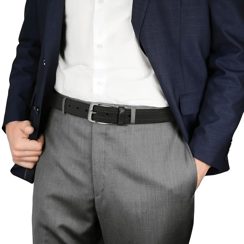 Lot de 3 Ceintures Homme Décontractées Vintage – Ceintures Durables et Respirantes, Conçues pour Professionnels, Personnes Matures et Amateurs de Mode, Idéales Comme Cadeau pour Toutes Occasions, Ceintures Homme de Luxe, Ajustables, Boucle Carrée