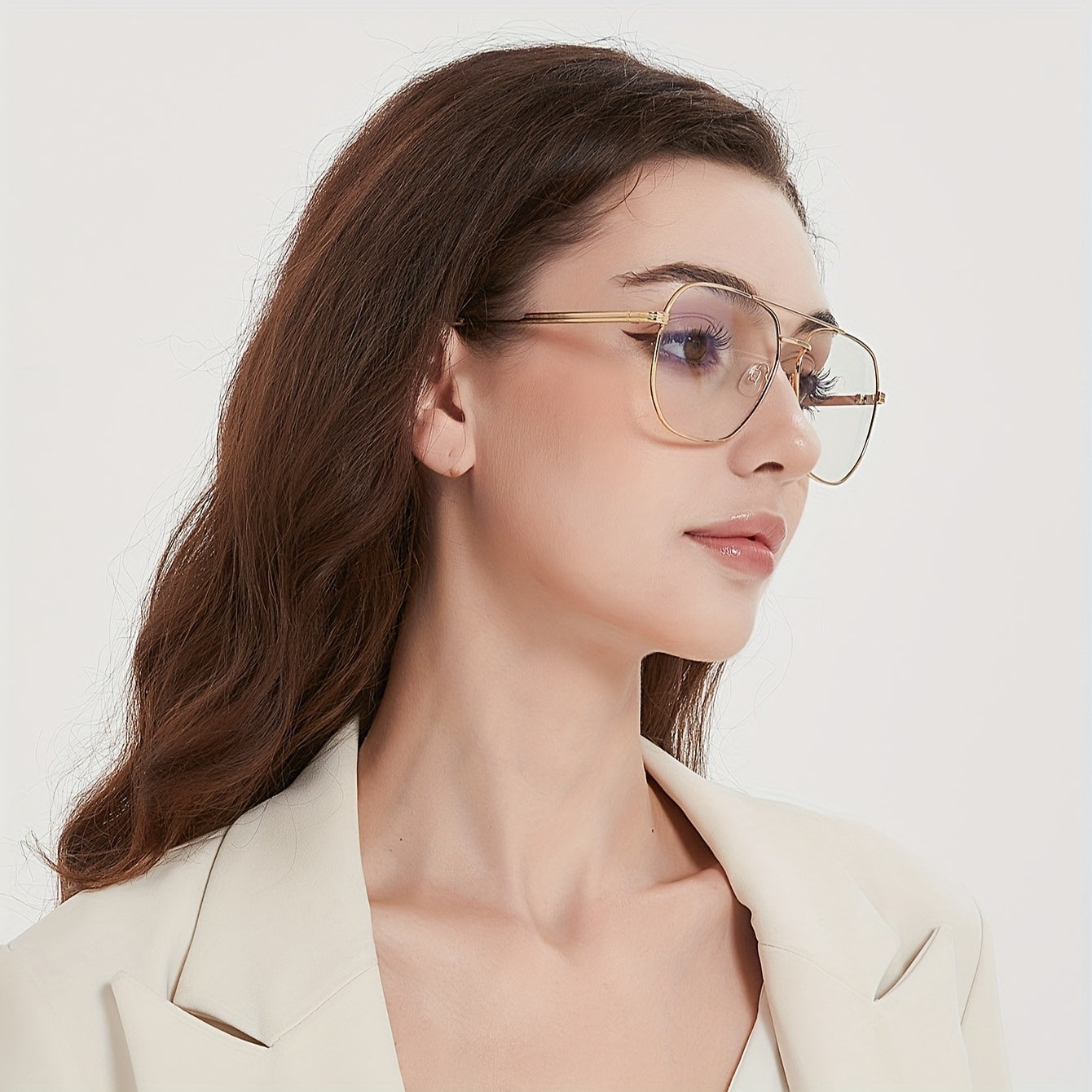 Computer Glasses for Men and Women, Unisex Design, Metal Frame Computer Glasses, Large-sized Glasses
