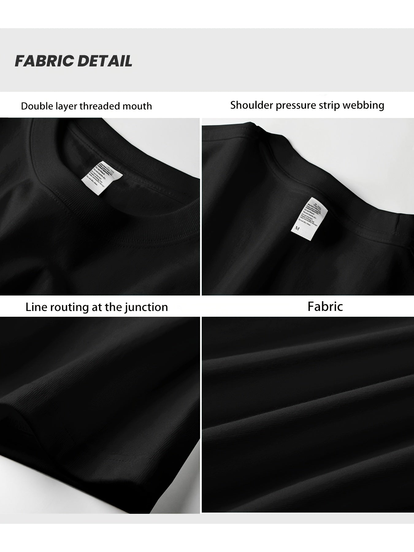 Heavy cotton summer new American high street round neck short sleeved T-shirt oversized design sense niche high-end sense, cool casual fashion versatile half sleeved couple's top