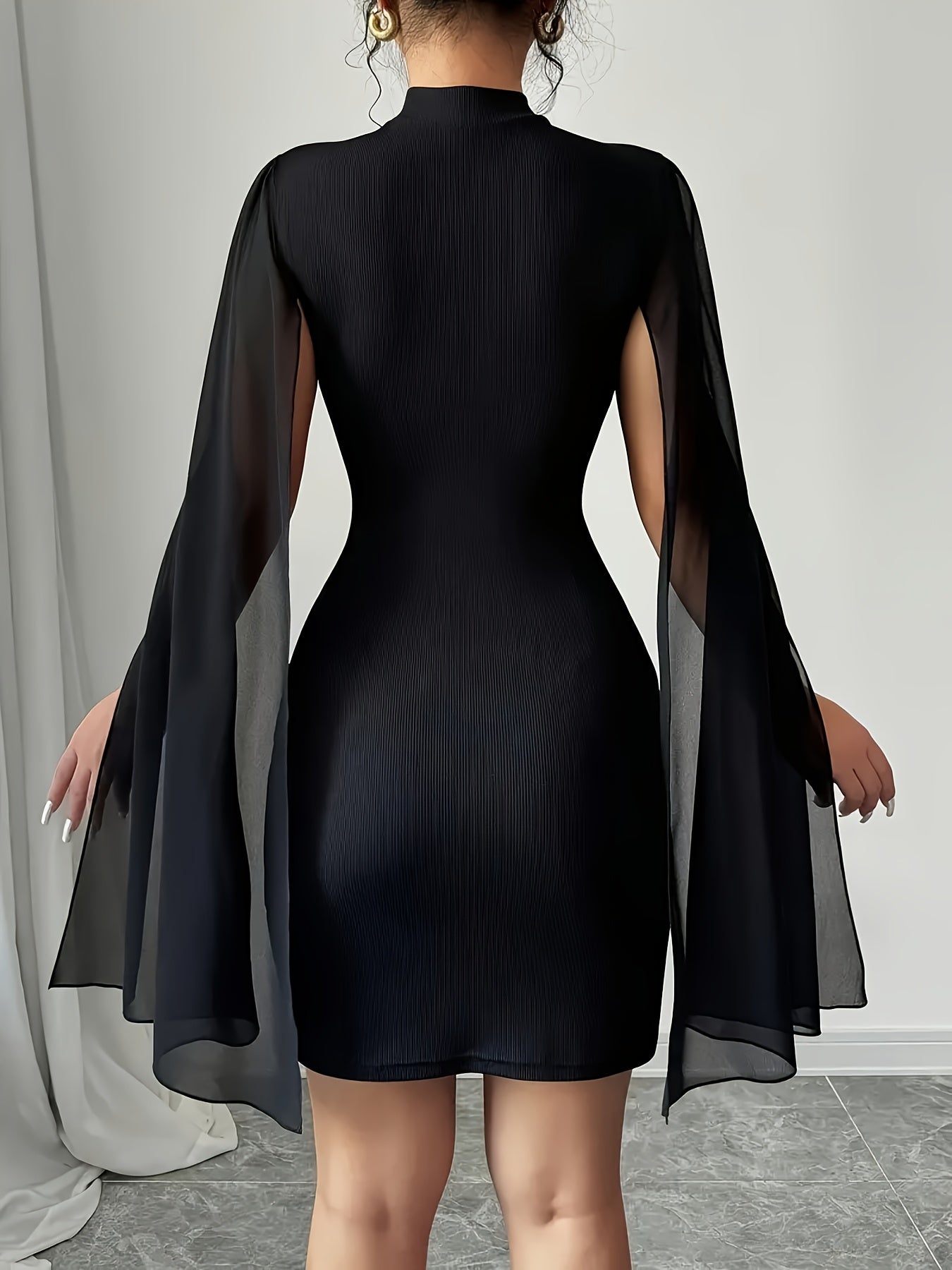 Robe Femme Sexy pour Soirée — Tenue de Soirée Formelle, Robe Bodycon Élégante, Idéale pour Nightclub et Sorties Nocturnes, Style Sophistiqué, Tissu Extensible