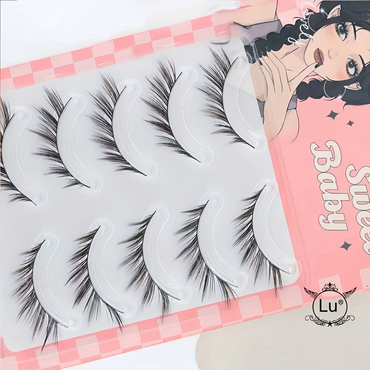 Cils LU Légers & Style Fox Eye – Faux Cils Naturels en Une Seule Pièce, Parfaits pour Quotidien et Soirées, Extension de Queue, Débutant-Friendly, Idéal Halloween & Cosplay, Style Fluffy et Recourbé