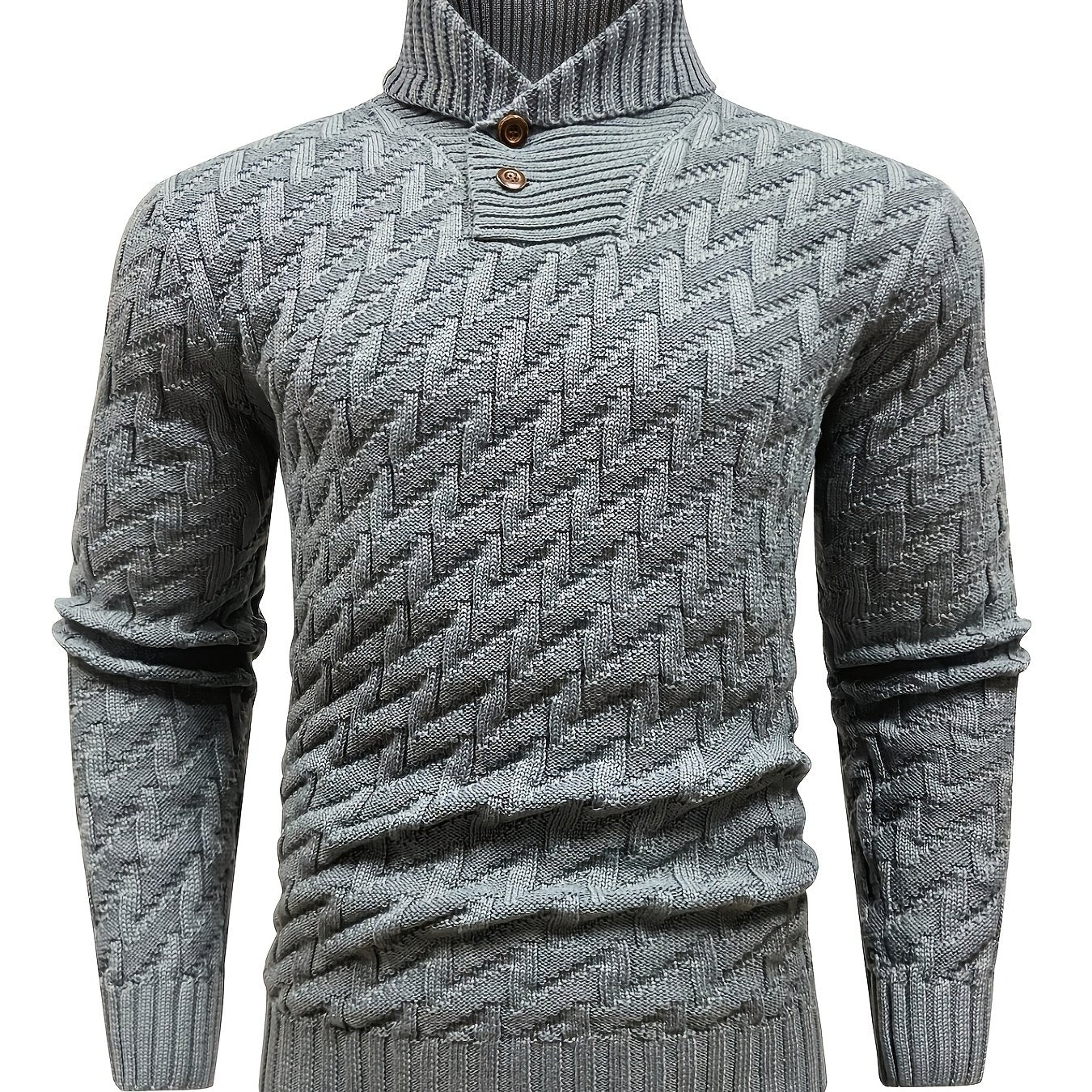 Men'S Stylish Pullover Sweater with a Collar for Commuting in Solid Colors.