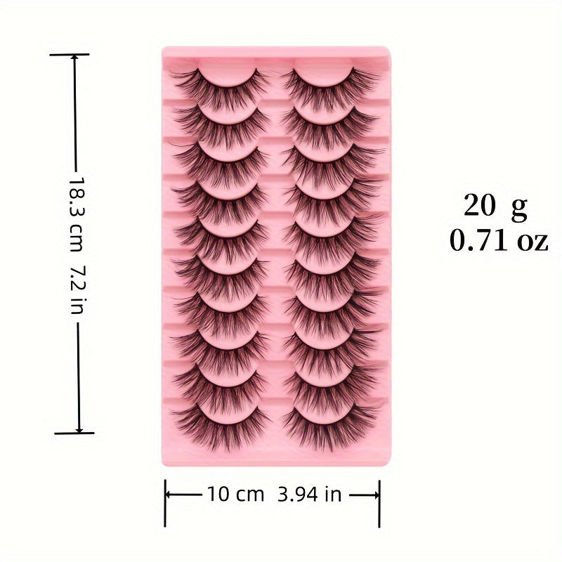 Faux cils de luxe 3D effet œil de chat et œil de renard - Épais, duveteux, légers, parfaits pour les débutantes | Plusieurs styles de cils réutilisables