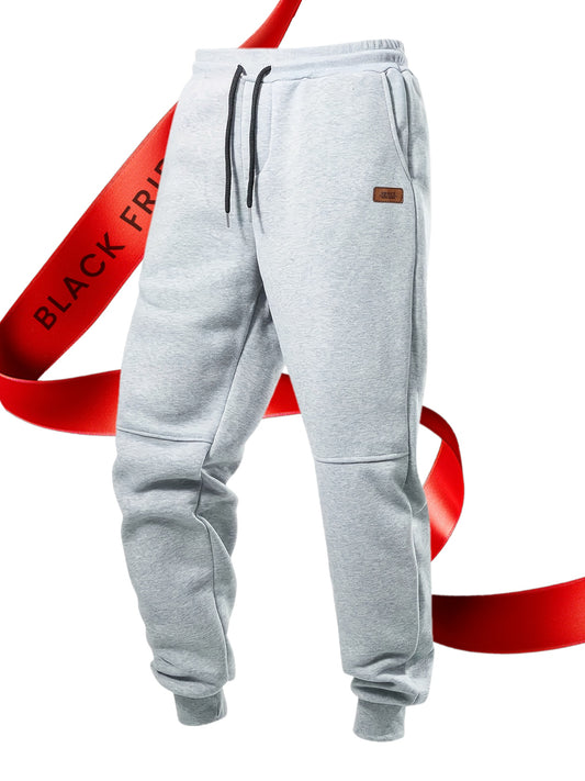 2pcs Joggers Homme – Épais, Automne/Hiver, Cordon, Poches, Confort Tout Saison