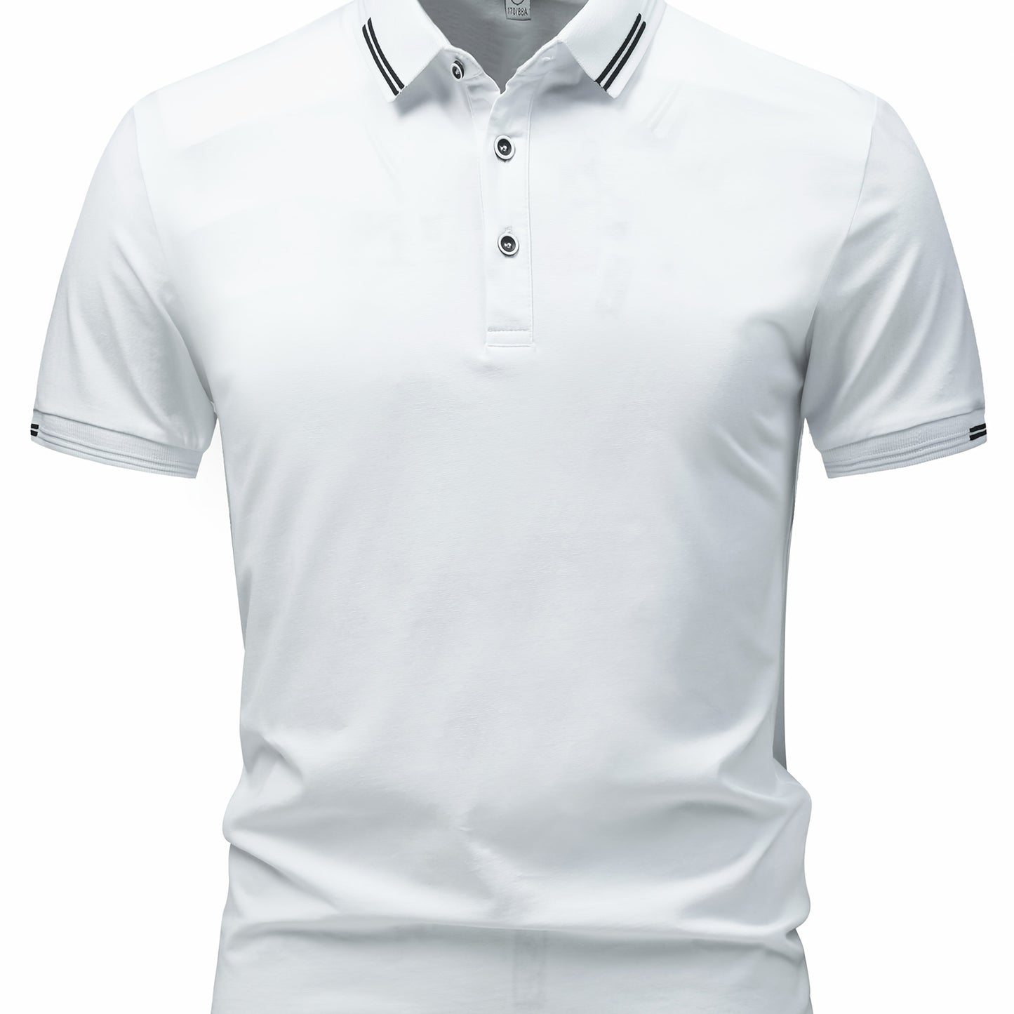 Men's Lightweight Business Casual Shirt - Breathable, Stretch Fabric Blend with Button Detail, Short Sleeve, Solid Color