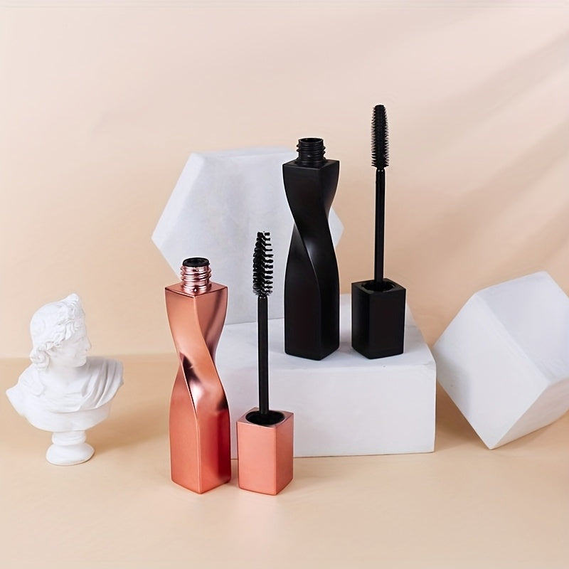 Lot de 2 Tubes de Mascara 15 ml / 0,507 oz — Plastique Transparent, Rotation Linéaire, Rechargeable, Sans Odeur, Idéal pour Voyage, Cosmétiques, Comprend Conteneur, Brosse et Support pour Mascara