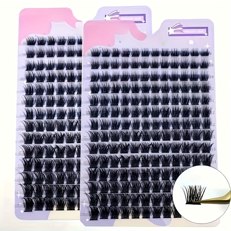 168 Paquets de Cils Faux Mink – D Curl 0,07 mm, Effet Naturel et Volumineux, Longueurs Mélangées 9-16 mm, Extensions de Cils Épaissies Faciles pour Débutants, Cils Naturels