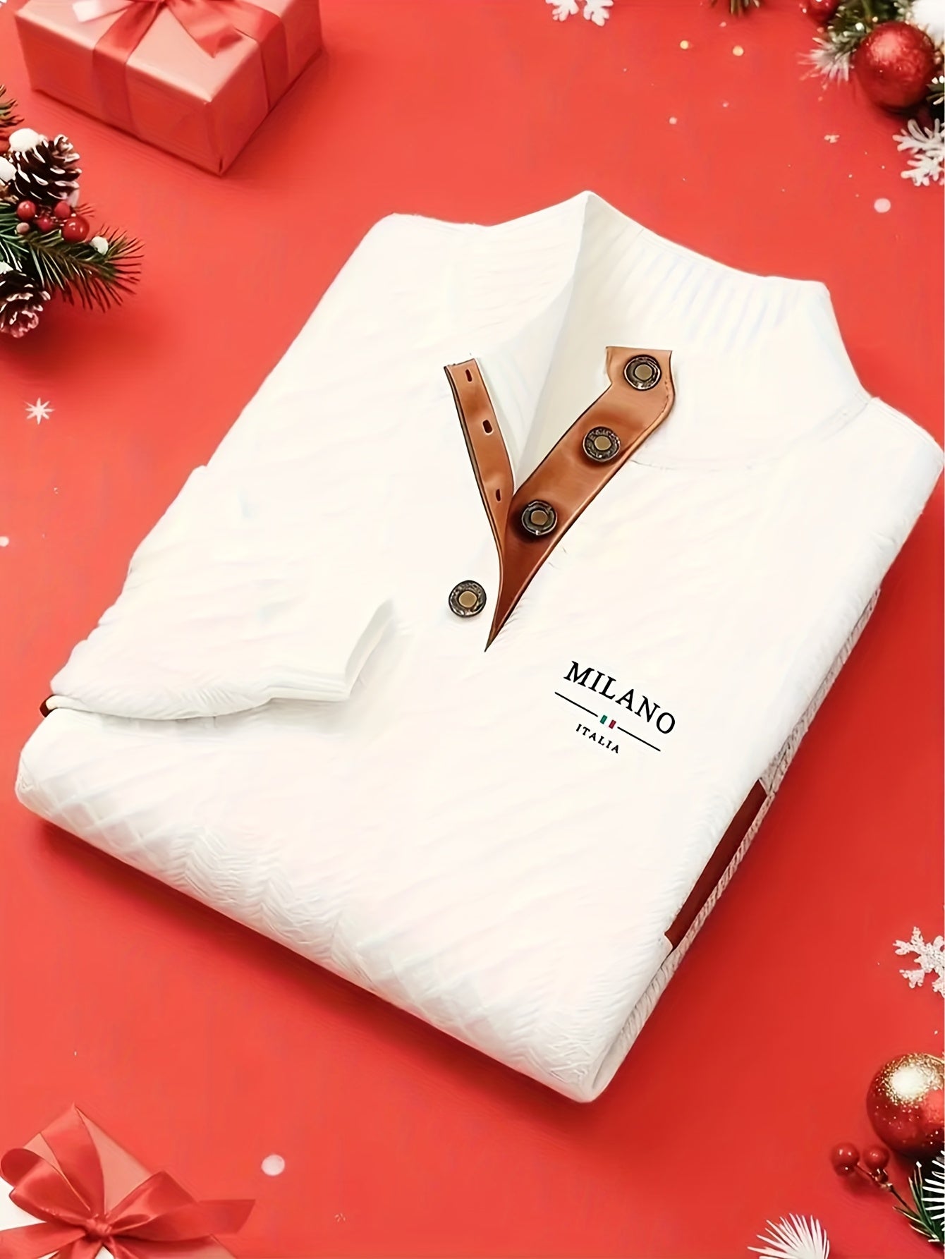 Men'S Jacquard Knit Sweater for Autumn And Winter, a Mature And Stylish Pullover with a Stand-Up Collar, Perfect for Halloween Outfits. This Top Features Jacquard Patterns with Contrasting Colors at The Neckline And Elbow Pat