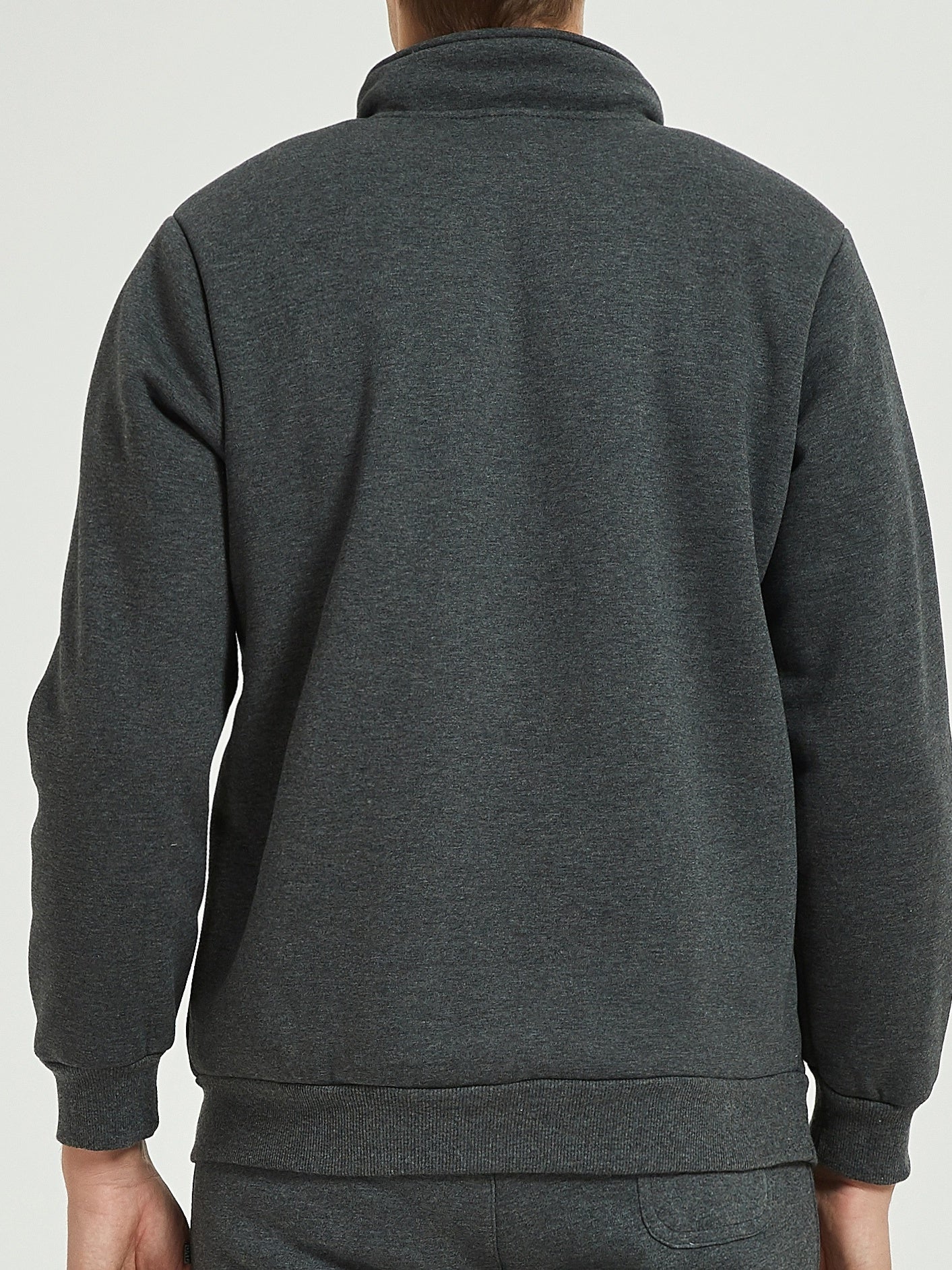 Sweat-shirt homme à col montant avec zip – coupe large et décontractée, tendance automne/hiver, doublure polaire, épais et chaud, grande taille, vêtement d’extérieur, tenue casual, streetwear, sweat-shirt tendance