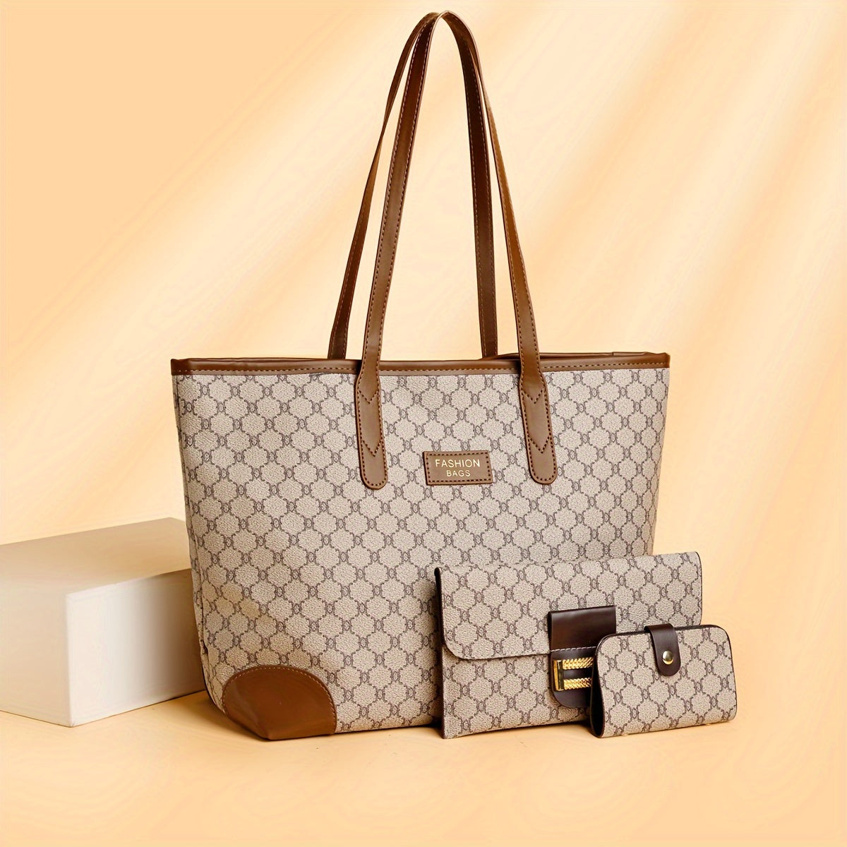 3pcs Set– Grand Sac Femme, Zippé, Polyvalent