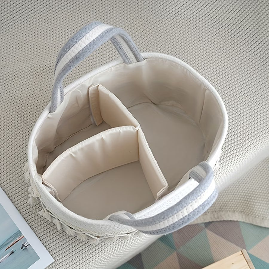 Premium Multi-Compartment Baby Diaper Caddy Organizer