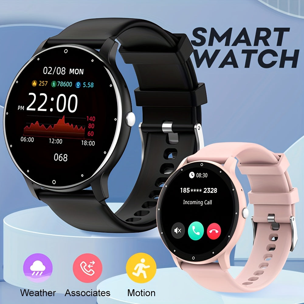 Functional Smartwatch for Men & Women - 3.25cm Full Touch Screen, High-Quality Display, Answer & Make Calls, Message Reminder, Sports Pedometer, Information Alerts For Iphone/android Phones, Friend Gift, Birthday G