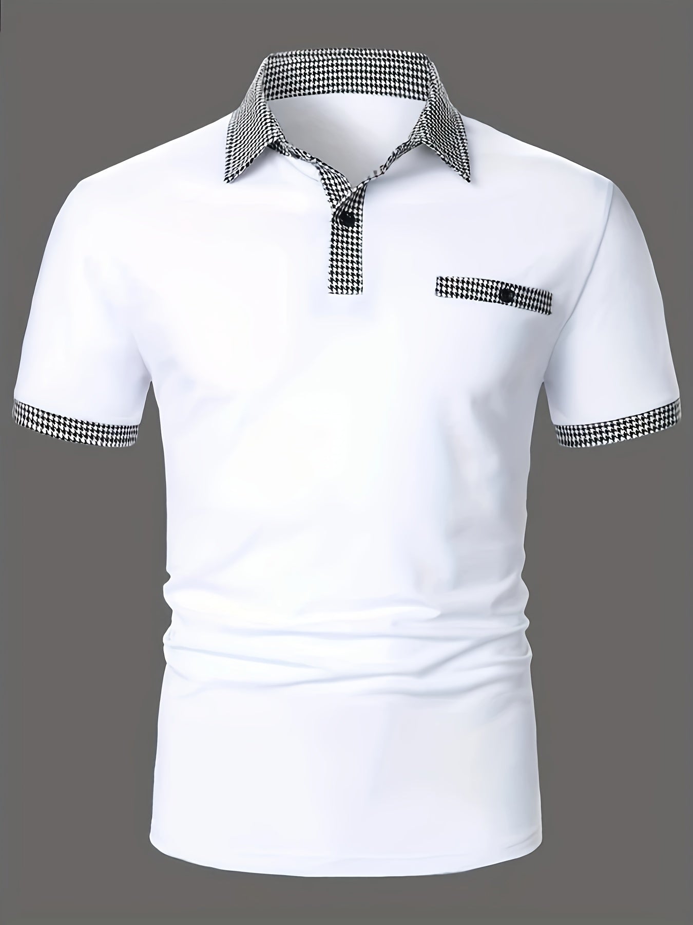 Men'S Slim Fit Short Sleeve Polo Shirt - Casual Summer Style with Button-Up Collar, Lightweight Fabric, and Chest Pocket, Solid Color, Perfect for Casual Attire, Summer Casual Wear | Buttonup Collar Shirt | Sleek Fit Shirt