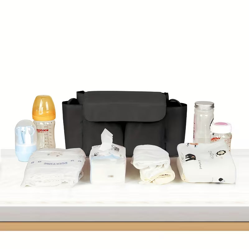Premium Stroller Organizer Bag – Large Capacity Baby Storage Organizer with Easy-Attach Straps