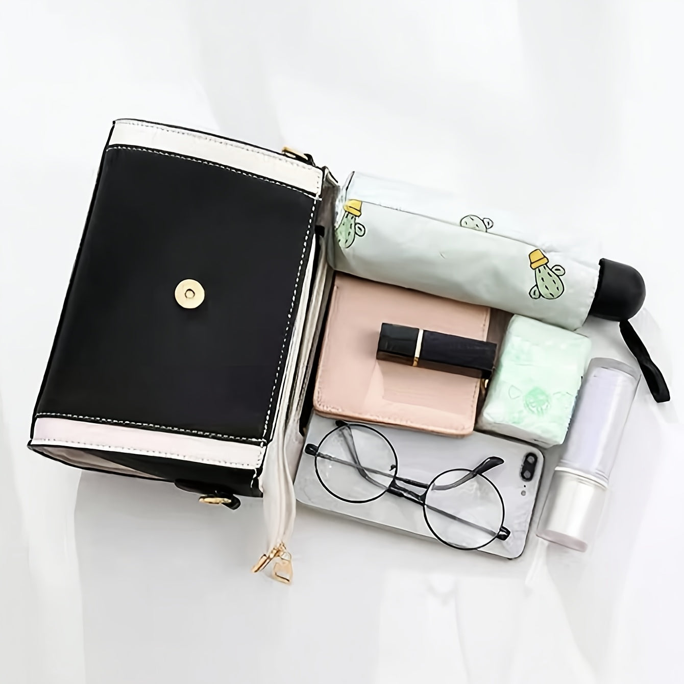 Mini sac bandoulière synthétique blanc femme