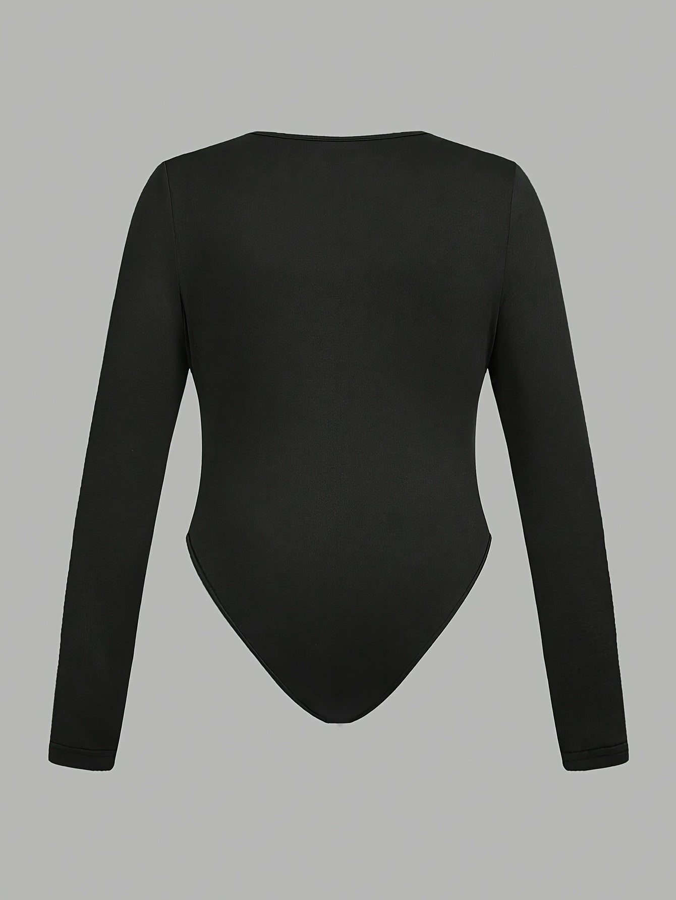 Ensemble 3 pièces grande taille pour femmes – T-shirts ajustés à manches longues, col rond, couleur unie et imprimé léopard, casual