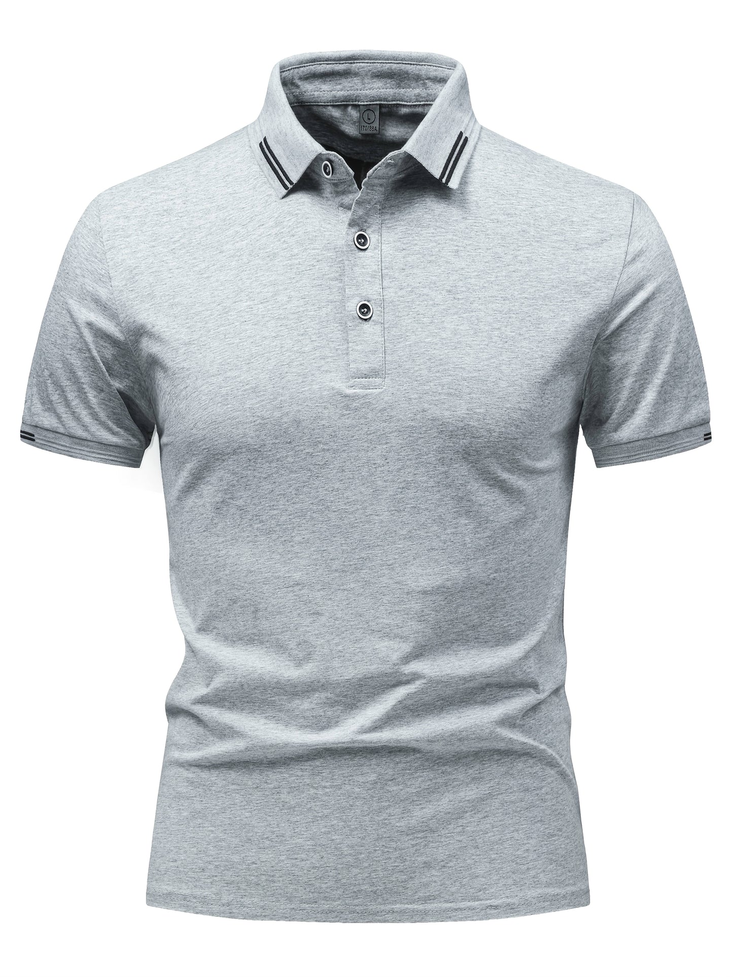 Men's Lightweight Business Casual Shirt - Breathable, Stretch Fabric Blend with Button Detail, Short Sleeve, Solid Color