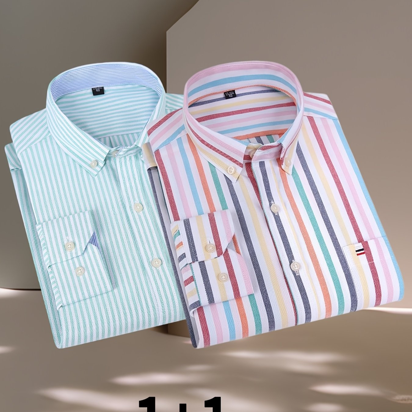 2025 100% Pure Long-Sleeve Oxford Shirt, Featuring Embroidered Chest Pocket, Suitable for Various Occasions, Available in Multiple Styles.