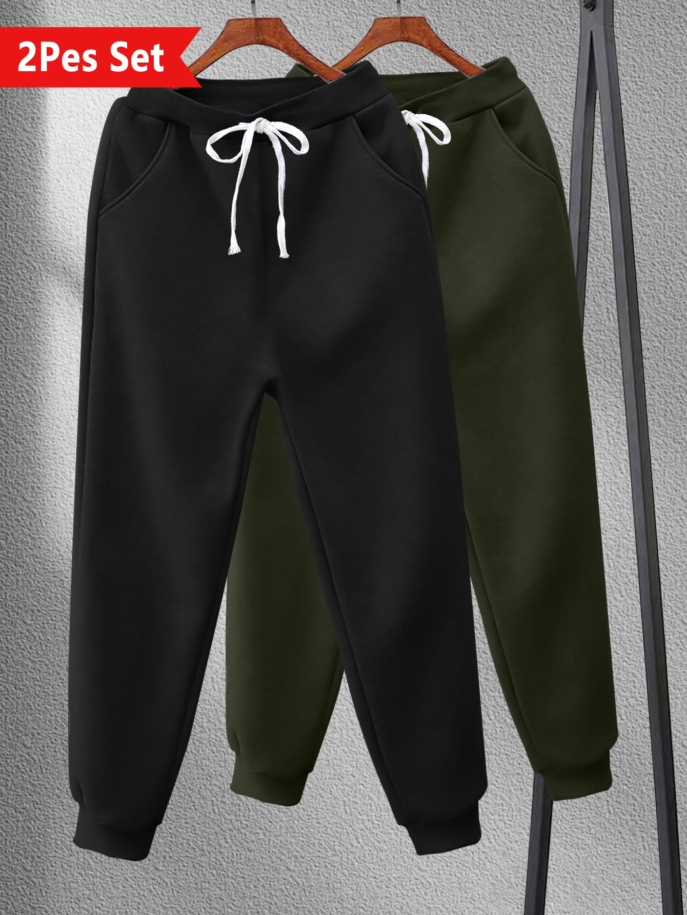 2pcs Pantalons Homme Grande Taille – Casual Sport, Indoor & Outdoor