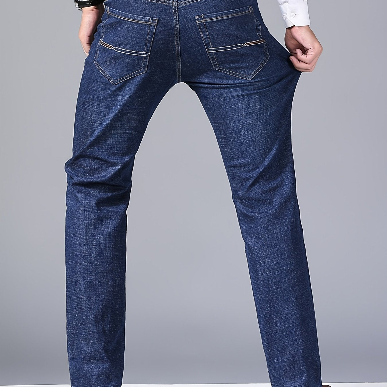 Pantalon business grande taille pour homme – jean en denim extensible confortable, léger et tendance, usage professionnel et décontracté, durable, toutes saisons