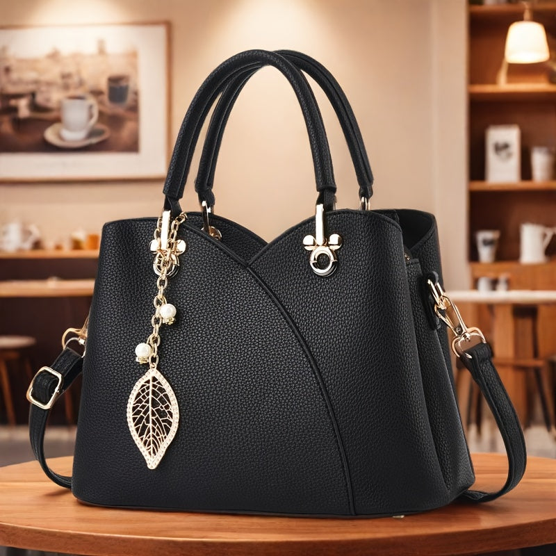 Sac Cabas Femme Élégant avec Fermeture Zippée et Doublure Polyester
