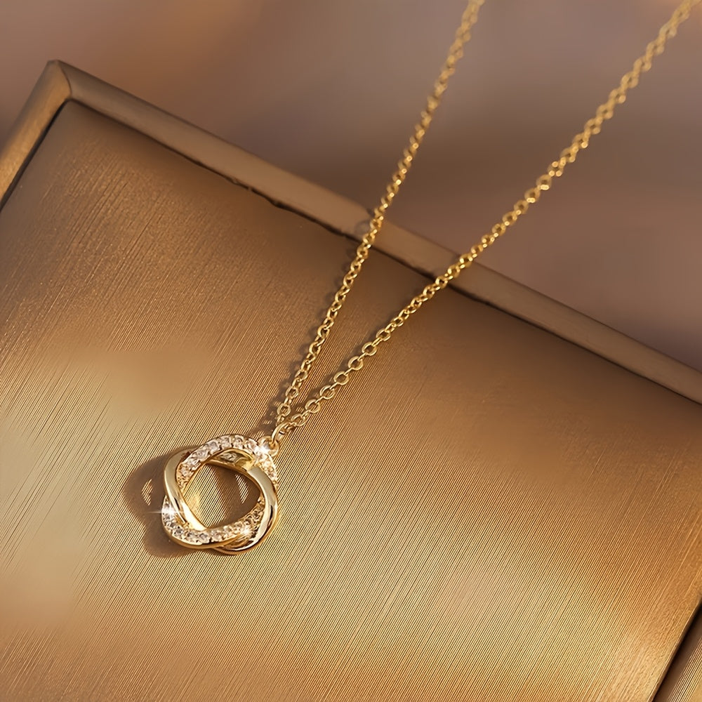 Collier Femme Élégant Minimaliste – Pendentif Fleur Géométrique, Acier Inoxydable Plaqué Or 18K, Hypoallergénique, Idéal Quotidien et Soirées, Cadeau Parfait