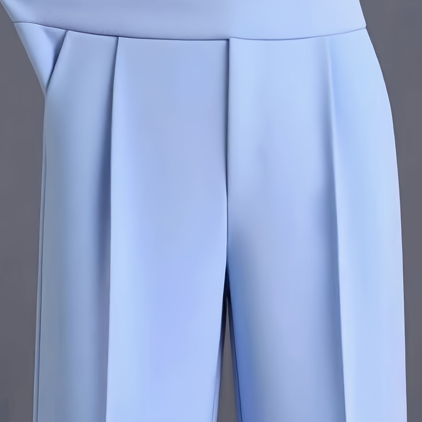 Pantalon Femme Taille Haute Oversize – Jambe Large avec Poches Obliques, Élégant et Décontracté, Tous Saisons